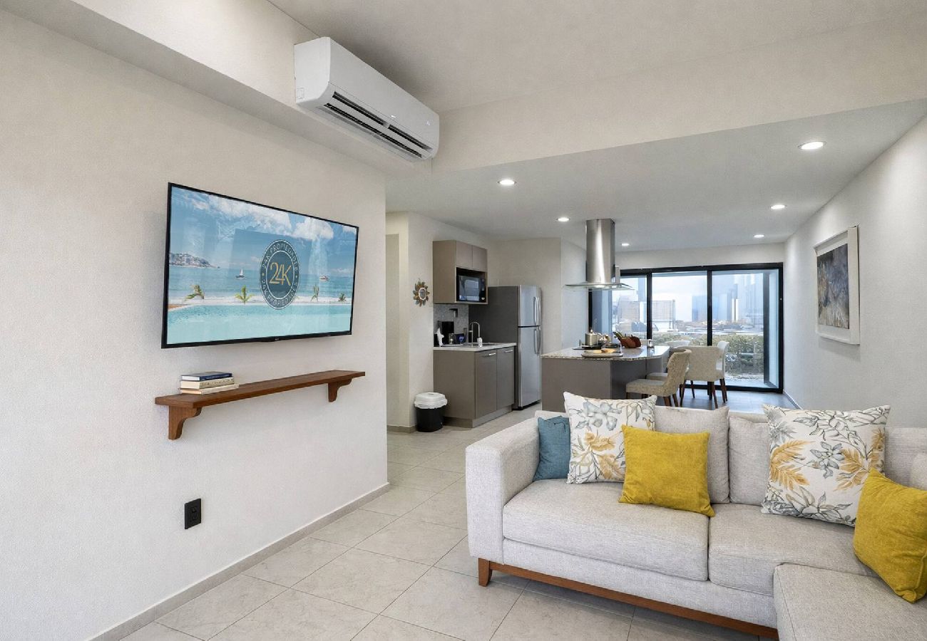 Departamento en Mazatlán - Condo Premium - Malecón | Vista al mar | Grupos 6+