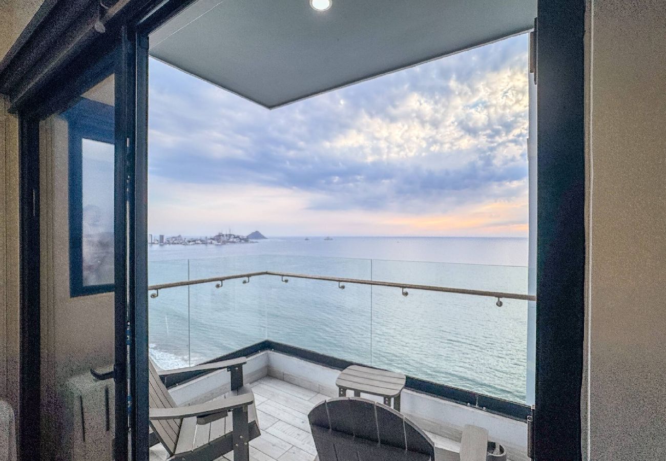 Departamento en Mazatlán - Condo Premium - Malecón | Vista al mar | Grupos 6+